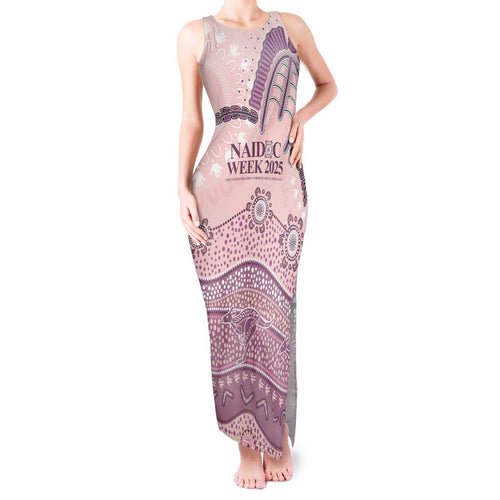 Personalised Australia NAIDOC Week Dhari Aboriginal Art Tank Maxi Dress