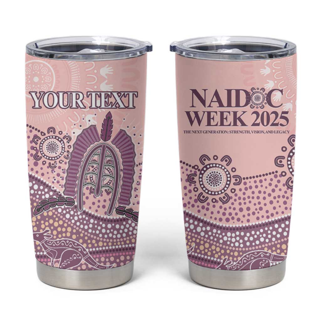 Personalised Australia NAIDOC Week Dhari Aboriginal Art Tumbler Cup