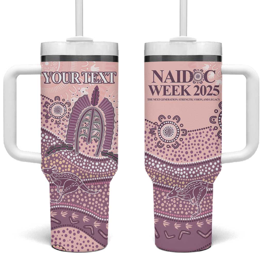 Personalised Australia NAIDOC Week Dhari Aboriginal Art Tumbler With Handle