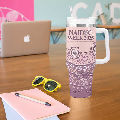 Personalised Australia NAIDOC Week Dhari Aboriginal Art Tumbler With Handle