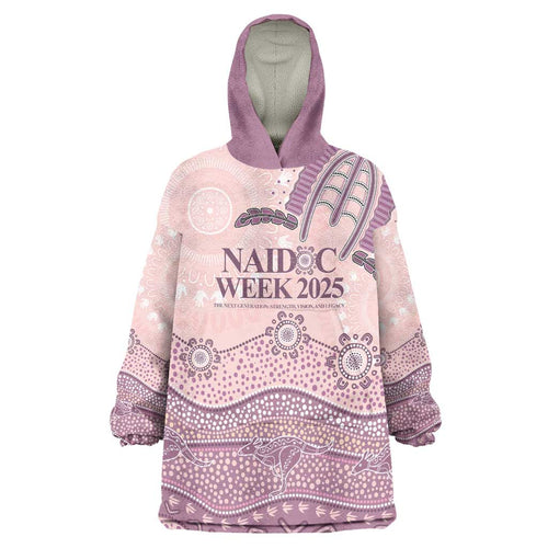 Personalised Australia NAIDOC Week Dhari Aboriginal Art Wearable Blanket Hoodie