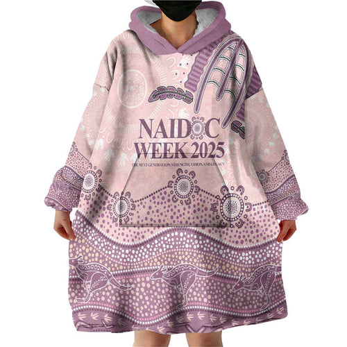 Personalised Australia NAIDOC Week Dhari Aboriginal Art Wearable Blanket Hoodie
