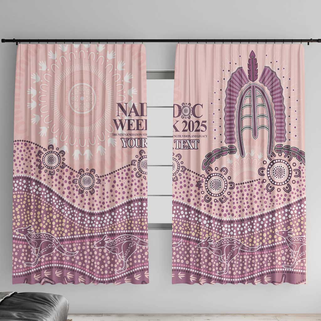 Personalised Australia NAIDOC Week Dhari Aboriginal Art Window Curtain