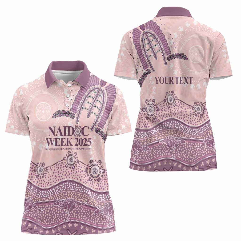 Personalised Australia NAIDOC Week Dhari Aboriginal Art Women Polo Shirt