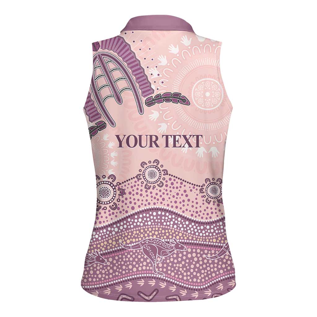 Personalised Australia NAIDOC Week Dhari Aboriginal Art Women Sleeveless Polo Shirt