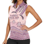 Personalised Australia NAIDOC Week Dhari Aboriginal Art Women Sleeveless Polo Shirt