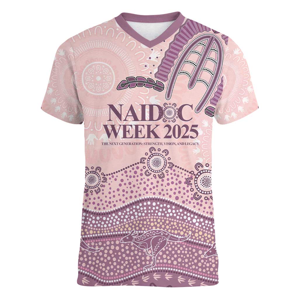 Personalised Australia NAIDOC Week Dhari Aboriginal Art Women V-Neck T-Shirt