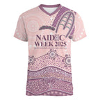Personalised Australia NAIDOC Week Dhari Aboriginal Art Women V-Neck T-Shirt
