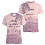 Personalised Australia NAIDOC Week Dhari Aboriginal Art Women V-Neck T-Shirt