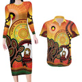 Australia NAIDOC Week Couples Matching Long Sleeve Bodycon Dress and Hawaiian Shirt The Next Generation Strength Vision And Legacy