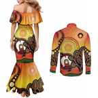 Australia NAIDOC Week Couples Matching Mermaid Dress and Long Sleeve Button Shirt The Next Generation Strength Vision And Legacy