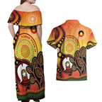 Australia NAIDOC Week Couples Matching Off Shoulder Maxi Dress and Hawaiian Shirt The Next Generation Strength Vision And Legacy