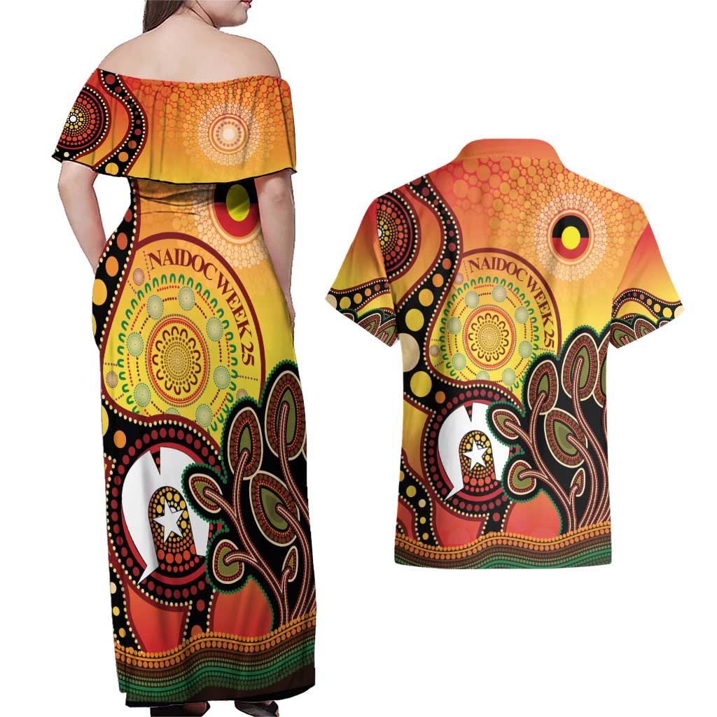 Australia NAIDOC Week Couples Matching Off Shoulder Maxi Dress and Hawaiian Shirt The Next Generation Strength Vision And Legacy