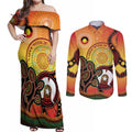 Australia NAIDOC Week Couples Matching Off Shoulder Maxi Dress and Long Sleeve Button Shirt The Next Generation Strength Vision And Legacy