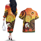 Australia NAIDOC Week Couples Matching Off The Shoulder Long Sleeve Dress and Hawaiian Shirt The Next Generation Strength Vision And Legacy