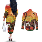 Australia NAIDOC Week Couples Matching Off The Shoulder Long Sleeve Dress and Long Sleeve Button Shirt The Next Generation Strength Vision And Legacy