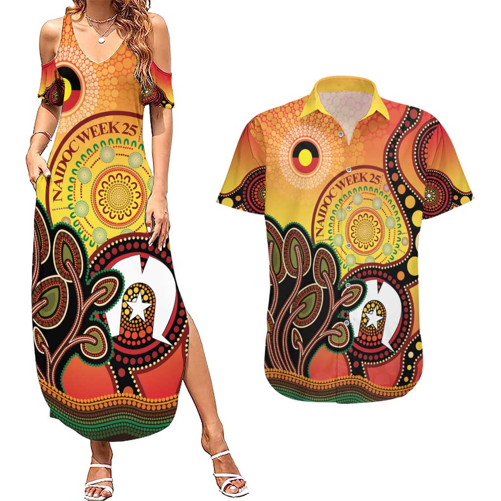Australia NAIDOC Week Couples Matching Summer Maxi Dress and Hawaiian Shirt The Next Generation Strength Vision And Legacy