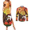 Australia NAIDOC Week Couples Matching Summer Maxi Dress and Long Sleeve Button Shirt The Next Generation Strength Vision And Legacy