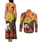 Australia NAIDOC Week Couples Matching Tank Maxi Dress and Long Sleeve Button Shirt The Next Generation Strength Vision And Legacy