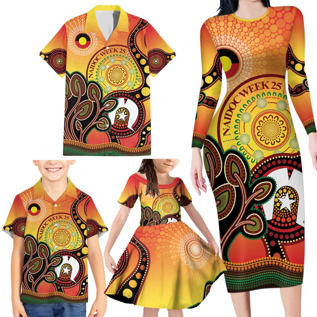Australia NAIDOC Week Family Matching Long Sleeve Bodycon Dress and Hawaiian Shirt The Next Generation Strength Vision And Legacy