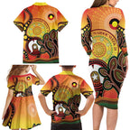Australia NAIDOC Week Family Matching Long Sleeve Bodycon Dress and Hawaiian Shirt The Next Generation Strength Vision And Legacy