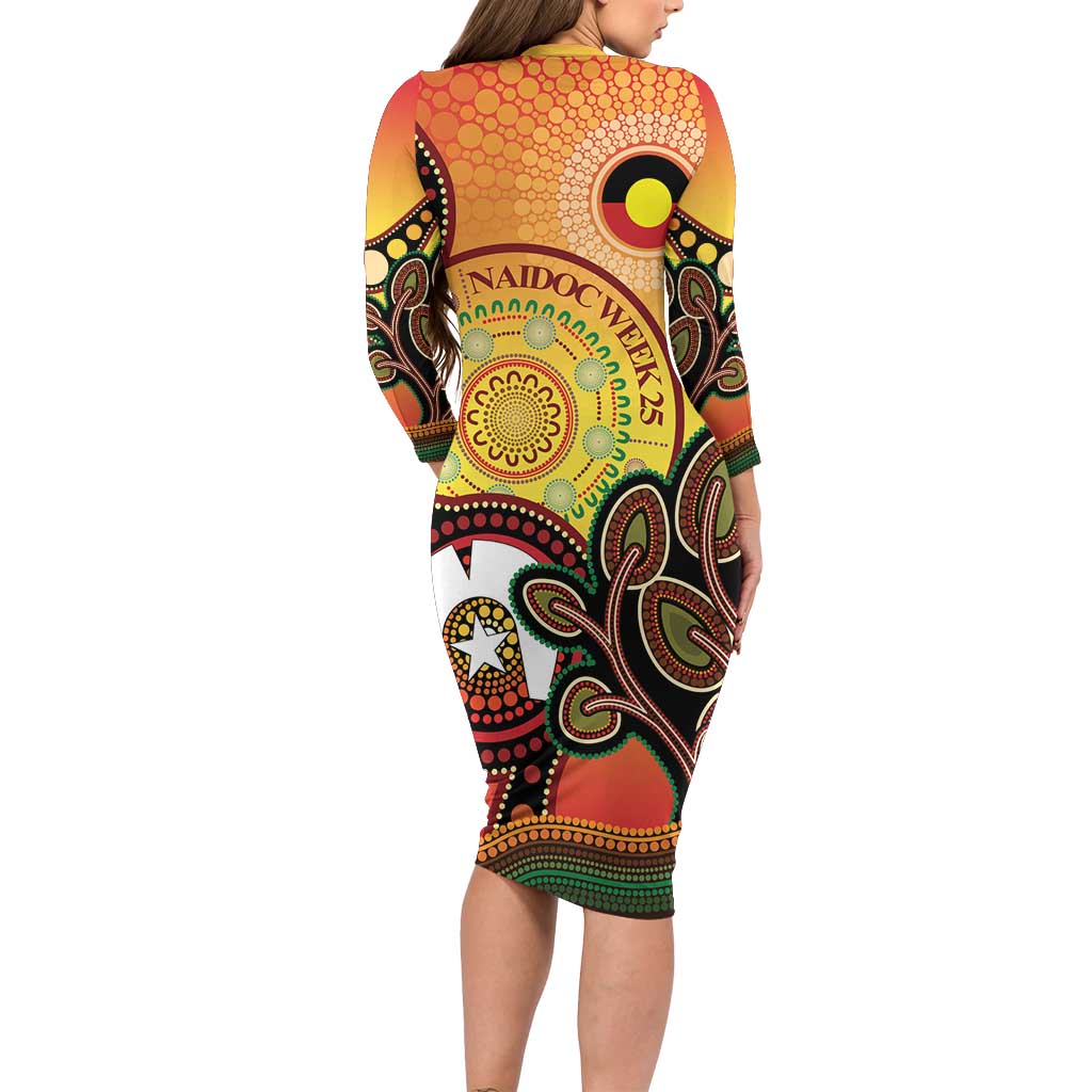 Australia NAIDOC Week Family Matching Long Sleeve Bodycon Dress and Hawaiian Shirt The Next Generation Strength Vision And Legacy