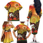 Australia NAIDOC Week Family Matching Off The Shoulder Long Sleeve Dress and Hawaiian Shirt The Next Generation Strength Vision And Legacy