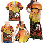 Australia NAIDOC Week Family Matching Off Shoulder Maxi Dress and Hawaiian Shirt The Next Generation Strength Vision And Legacy