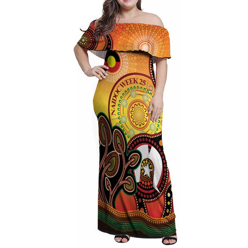 Australia NAIDOC Week Family Matching Off Shoulder Maxi Dress and Hawaiian Shirt The Next Generation Strength Vision And Legacy