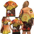 Australia NAIDOC Week Family Matching Off Shoulder Short Dress and Hawaiian Shirt The Next Generation Strength Vision And Legacy