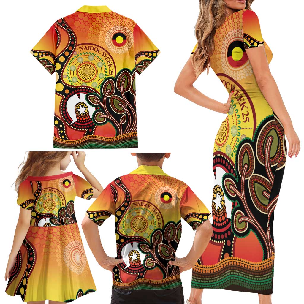 Australia NAIDOC Week Family Matching Short Sleeve Bodycon Dress and Hawaiian Shirt The Next Generation Strength Vision And Legacy