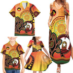 Australia NAIDOC Week Family Matching Summer Maxi Dress and Hawaiian Shirt The Next Generation Strength Vision And Legacy