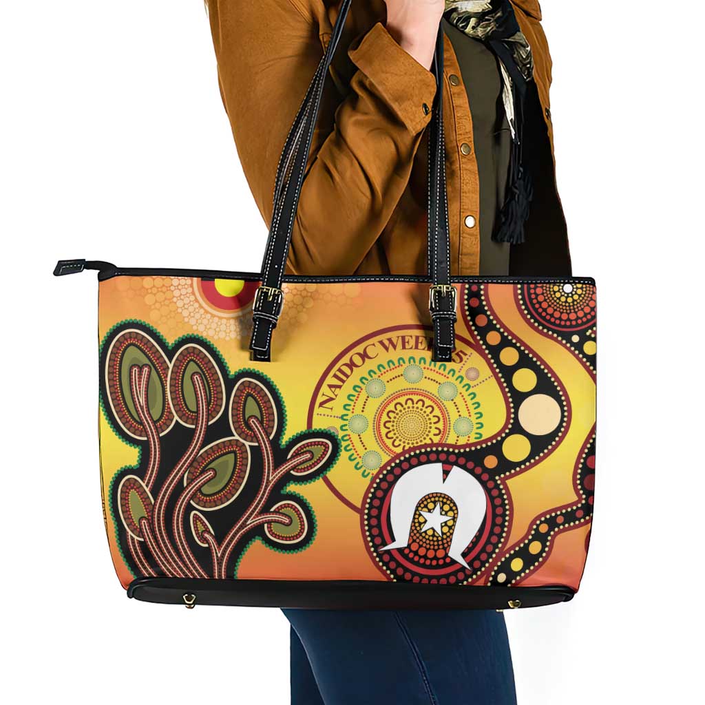 Australia NAIDOC Week Leather Tote Bag The Next Generation Strength Vision And Legacy