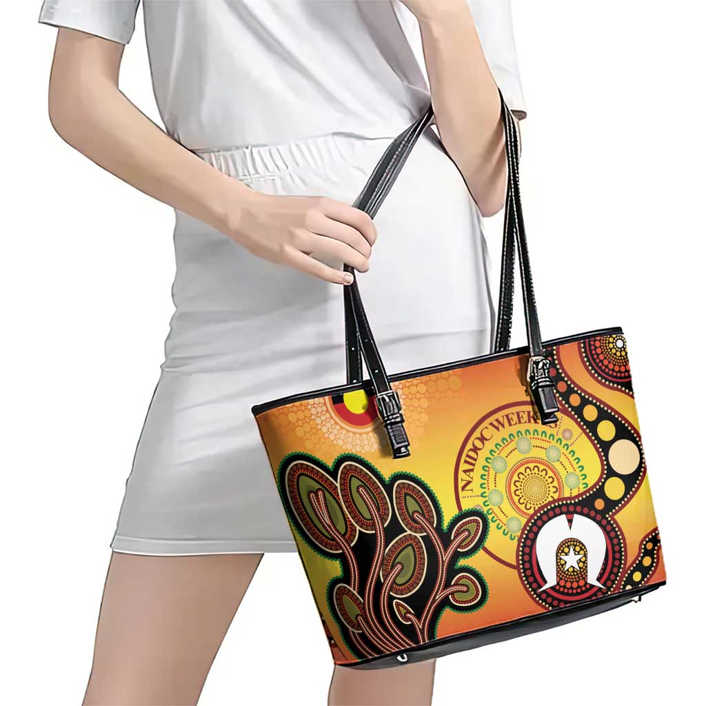 Australia NAIDOC Week Leather Tote Bag The Next Generation Strength Vision And Legacy