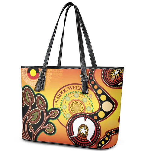Australia NAIDOC Week Leather Tote Bag The Next Generation Strength Vision And Legacy