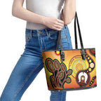Australia NAIDOC Week Leather Tote Bag The Next Generation Strength Vision And Legacy