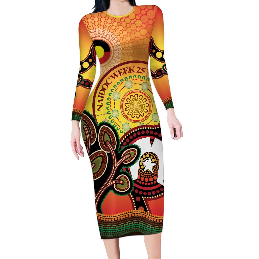 Australia NAIDOC Week Long Sleeve Bodycon Dress The Next Generation Strength Vision And Legacy
