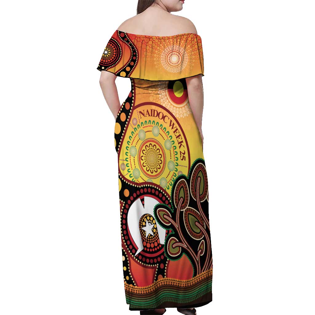 Australia NAIDOC Week Off Shoulder Maxi Dress The Next Generation Strength Vision And Legacy