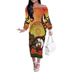 Australia NAIDOC Week Off The Shoulder Long Sleeve Dress The Next Generation Strength Vision And Legacy