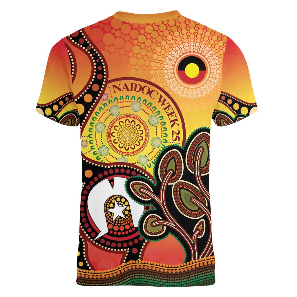 Australia NAIDOC Week Women V-Neck T-Shirt The Next Generation Strength Vision And Legacy