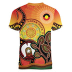 Australia NAIDOC Week Women V-Neck T-Shirt The Next Generation Strength Vision And Legacy