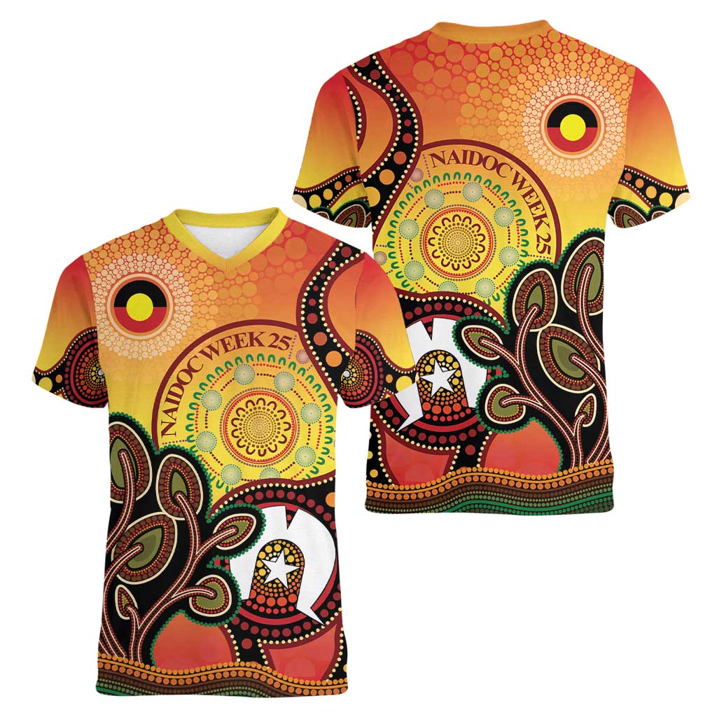 Australia NAIDOC Week Women V-Neck T-Shirt The Next Generation Strength Vision And Legacy