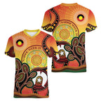 Australia NAIDOC Week Women V-Neck T-Shirt The Next Generation Strength Vision And Legacy