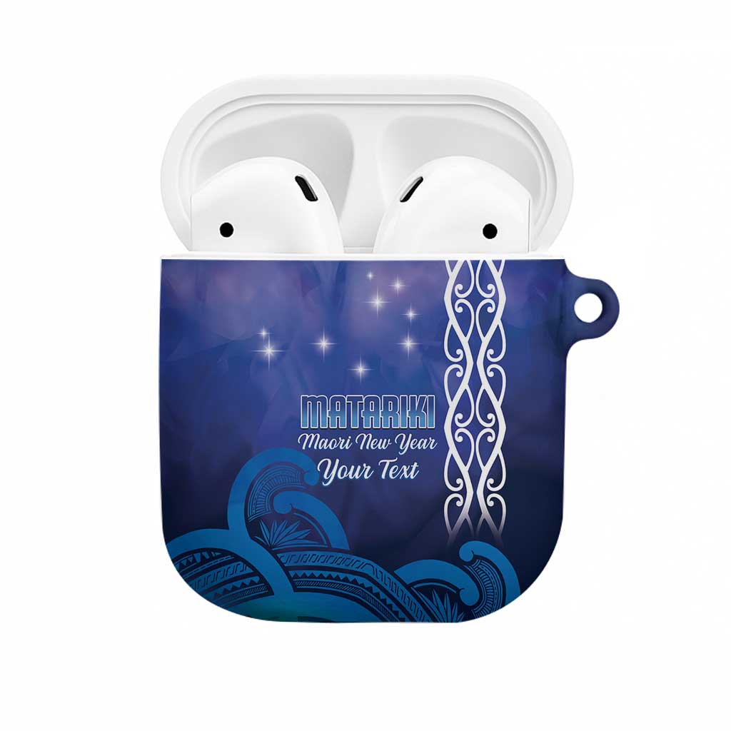 Personalised Matariki New Zealand AirPods Case Maori New Year Galaxy Koru Pattern - Aussie Hoodie
