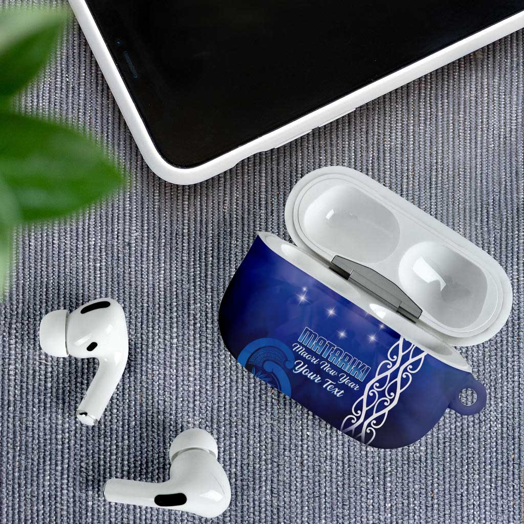 Personalised Matariki New Zealand AirPods Case Maori New Year Galaxy Koru Pattern - Aussie Hoodie