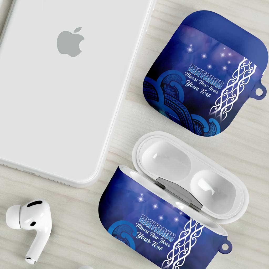 Personalised Matariki New Zealand AirPods Case Maori New Year Galaxy Koru Pattern - Aussie Hoodie