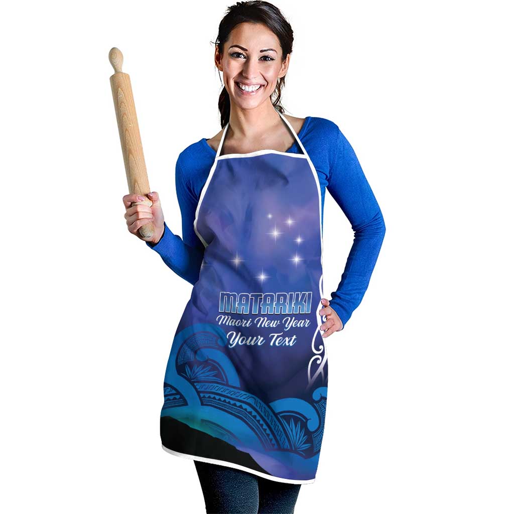 Personalised Matariki New Zealand Apron Maori New Year Galaxy Koru Pattern - Aussie Hoodie