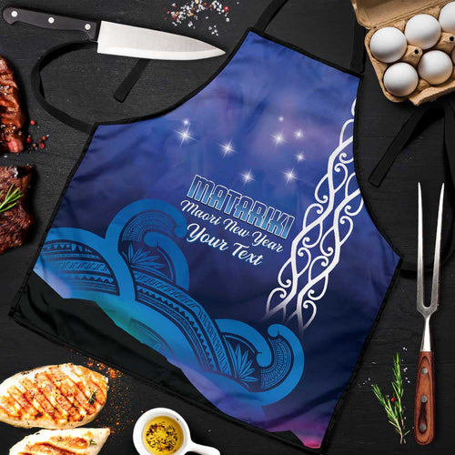 Personalised Matariki New Zealand Apron Maori New Year Galaxy Koru Pattern - Aussie Hoodie