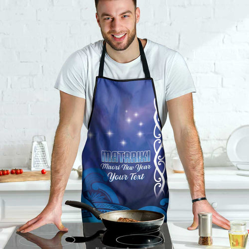 Personalised Matariki New Zealand Apron Maori New Year Galaxy Koru Pattern - Aussie Hoodie