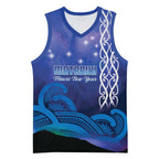 Personalised Matariki New Zealand Basketball Jersey Maori New Year Galaxy Koru Pattern - Aussie Hoodie